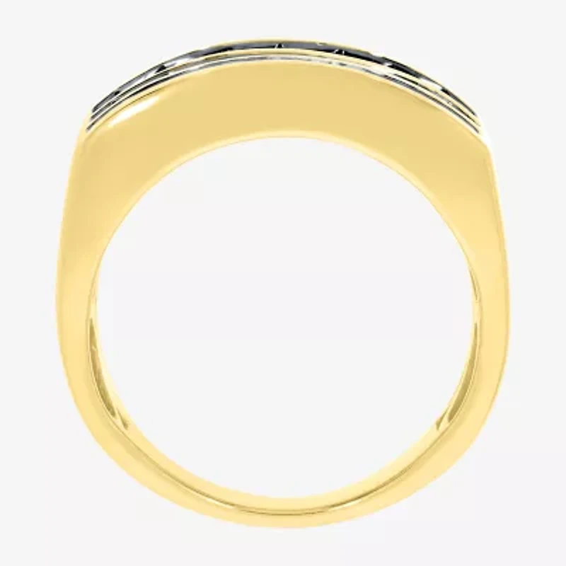 Mens 2 CT. T.W. Natural Black Diamond 10K Gold Fashion Ring