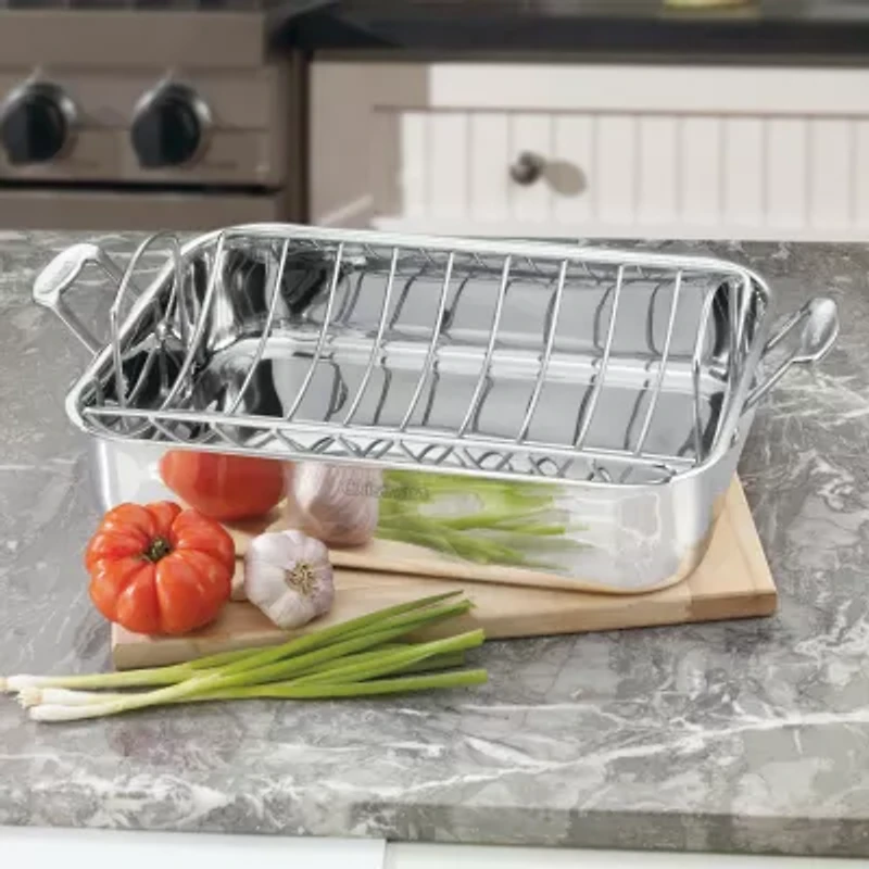 Cuisinart Chefs Stainless Steel 16" Roasting Pan with U Rack