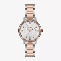 Geneva Ladies Womens Crystal Accent Two Tone Bracelet Watch Fmdjm242
