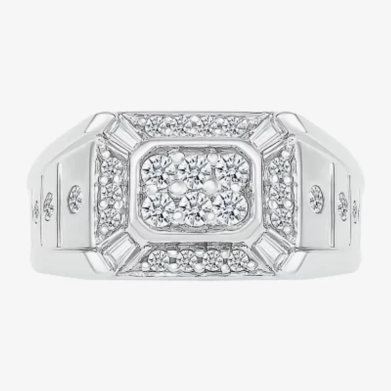 Mens 3.5MM 5/8 CT. T.W. Natural White Diamond 14K Gold Wedding Band