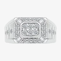 Mens 3.5MM 5/8 CT. T.W. Natural White Diamond 14K Gold Wedding Band