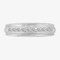 Mens 3.5MM 1/ CT. T.W. Natural White Diamond 14K Gold Wedding Band