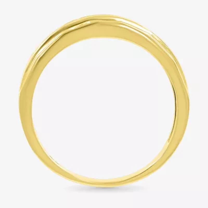 Mens 3.5MM / CT. T.W. Natural White Diamond 14K Gold Wedding Band