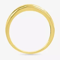 Mens 3.5MM / CT. T.W. Natural White Diamond 14K Gold Wedding Band