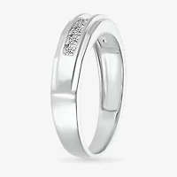 Mens 3.5MM 1/4 CT. T.W. Natural White Diamond 14K Gold Wedding Band