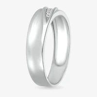Mens 5MM 1/6 CT. T.W. Natural White Diamond 10K Gold Wedding Band