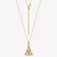 Womens 1/4 CT. T.W. Simulated Cubic Zirconia Sterling Silver Buddha Pendant Necklace