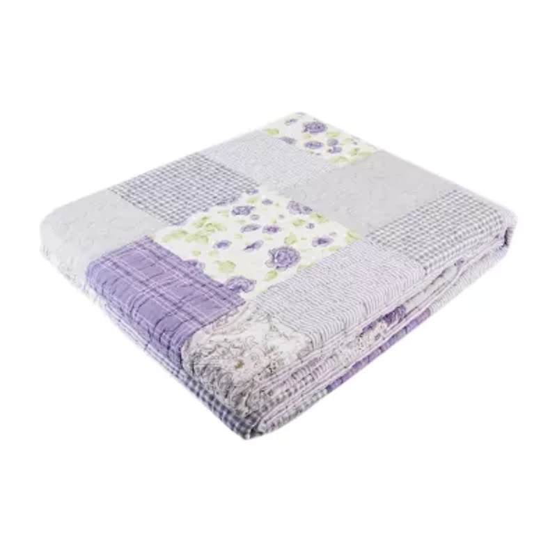 Donna Sharp Lavender Rose Washable Extra Weight Throw