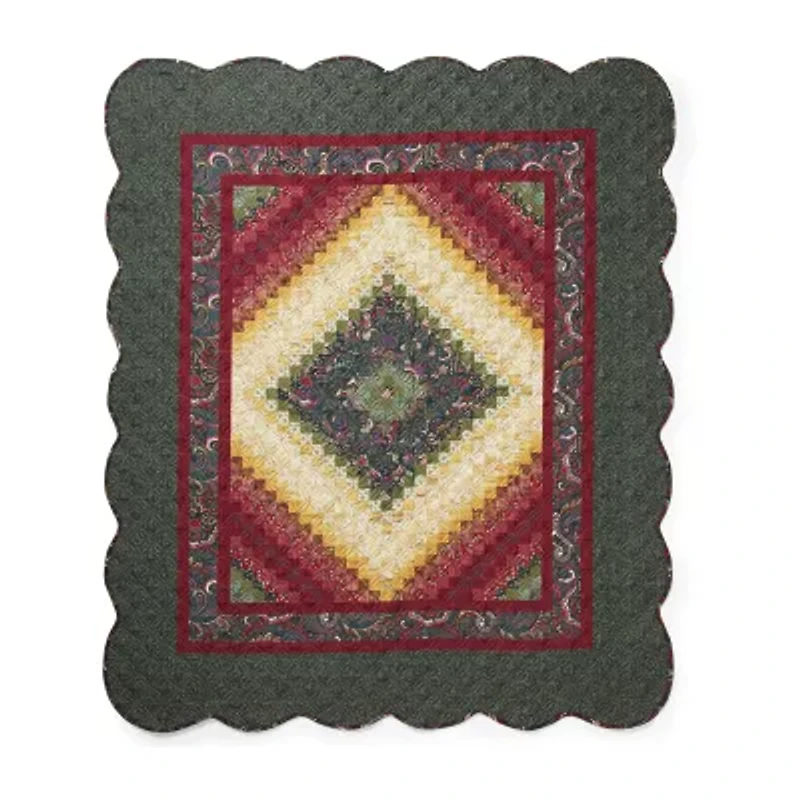 Donna Sharp Spice Postage Stamp Washable Midweight Throw