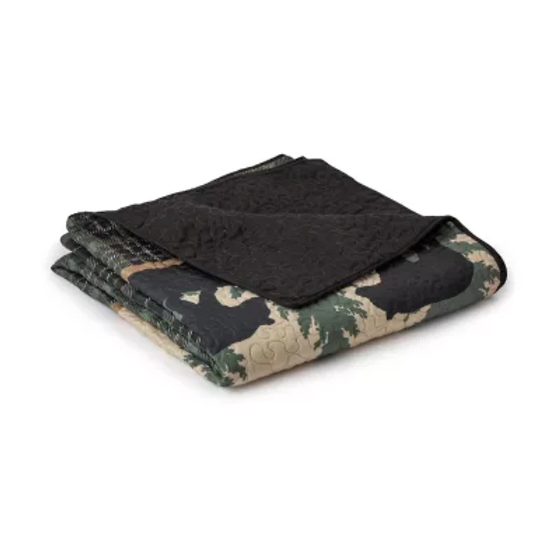 Donna Sharp Bear Walk Plaid Washable Reversible Midweight Throw