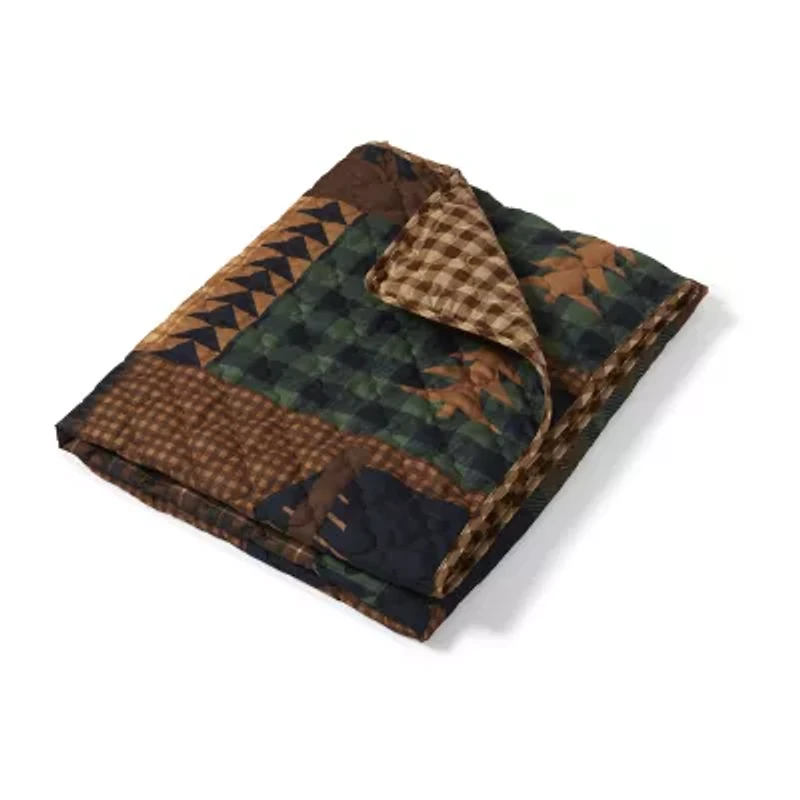 Your Lifestyle By Donna Sharp Brown Bear Cabin Washable Reversible Lightweight Throw