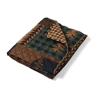 Your Lifestyle By Donna Sharp Brown Bear Cabin Washable Reversible Lightweight Throw