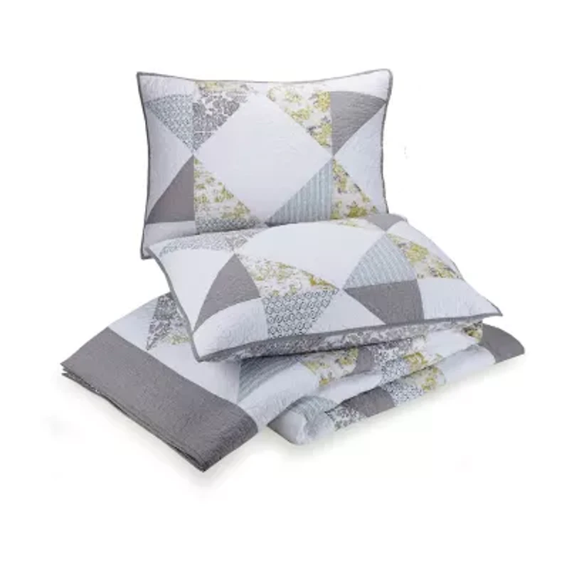 Mary Jane's Home Reine-Marie 3-pc. Embroidered Quilt Set