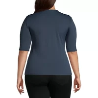Worthington Plus Womens Ultra Smoothing Crew Neck Top