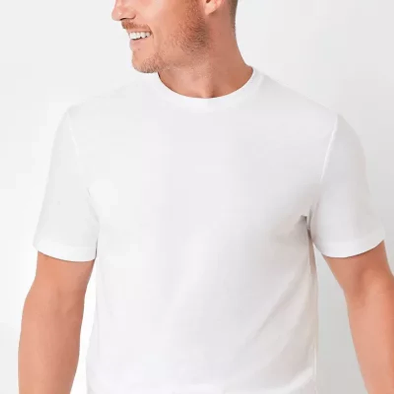 St. John's Bay Super Soft Mens Crew Neck Short Sleeve Stretch Fabric T-Shirt