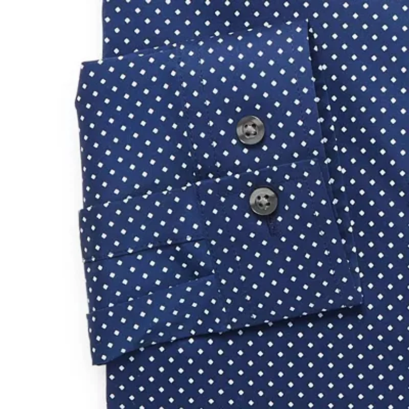J. Ferrar Slim Ultra Comfort Mens Slim Fit Easy Care Stretch Fabric Long Sleeve Dress Shirt