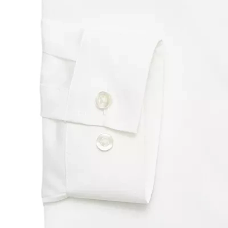 J. Ferrar Slim Mens Super Fit Easy Care Stretch Fabric Long Sleeve Dress Shirt