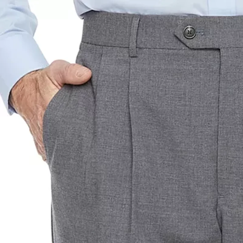 Stafford Signature Smart Wool Mens Stretch Fabric Classic Fit Pleated Front Suit Pant