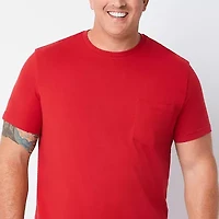 St. John's Bay Super Soft Pocket Mens Crew Neck Short Sleeve Quick Dry Big and Tall T-Shirt