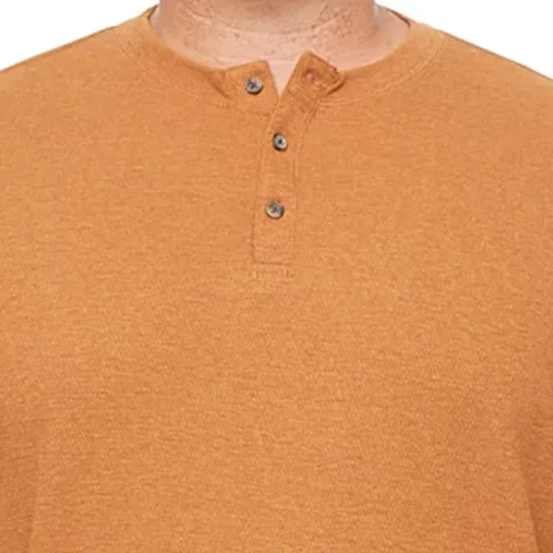 St. John's Bay Mens Long Sleeve Regular Fit Big and Tall Henley Shirt