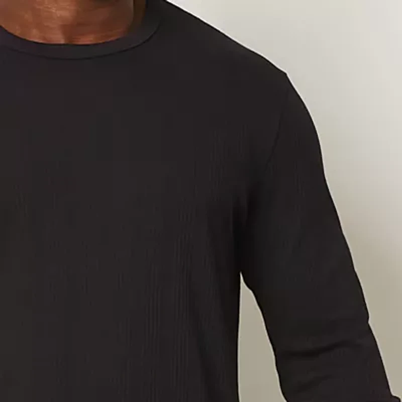 Shaquille O'Neal XLG Drop Needle Mens Crew Neck Long Sleeve Big and Tall T-Shirt