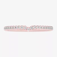 (G-H / Si1-Si2) Womens 1/6 CT. T.W. Lab Grown White Diamond 14K Gold Wedding Band