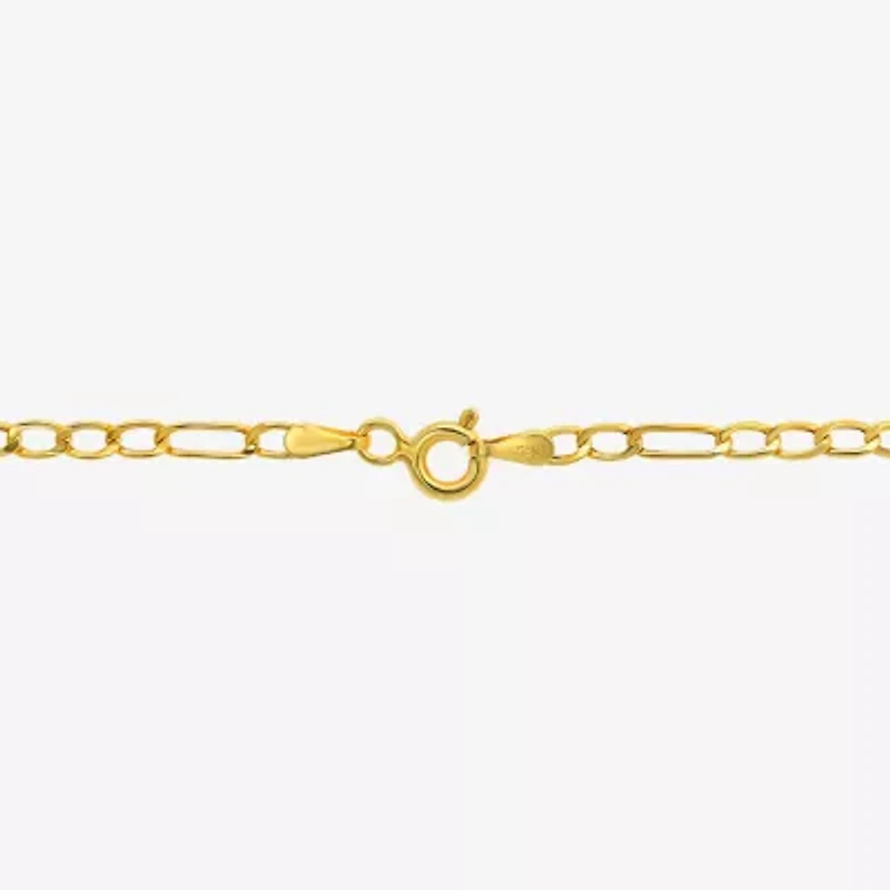 Girls 14K Gold 15 Inch Figaro Chain Necklace