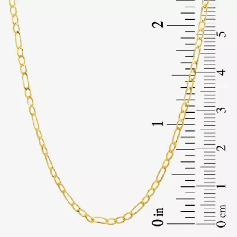 Girls 14K Gold 15 Inch Figaro Chain Necklace