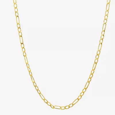 Girls 14K Gold 15 Inch Figaro Chain Necklace