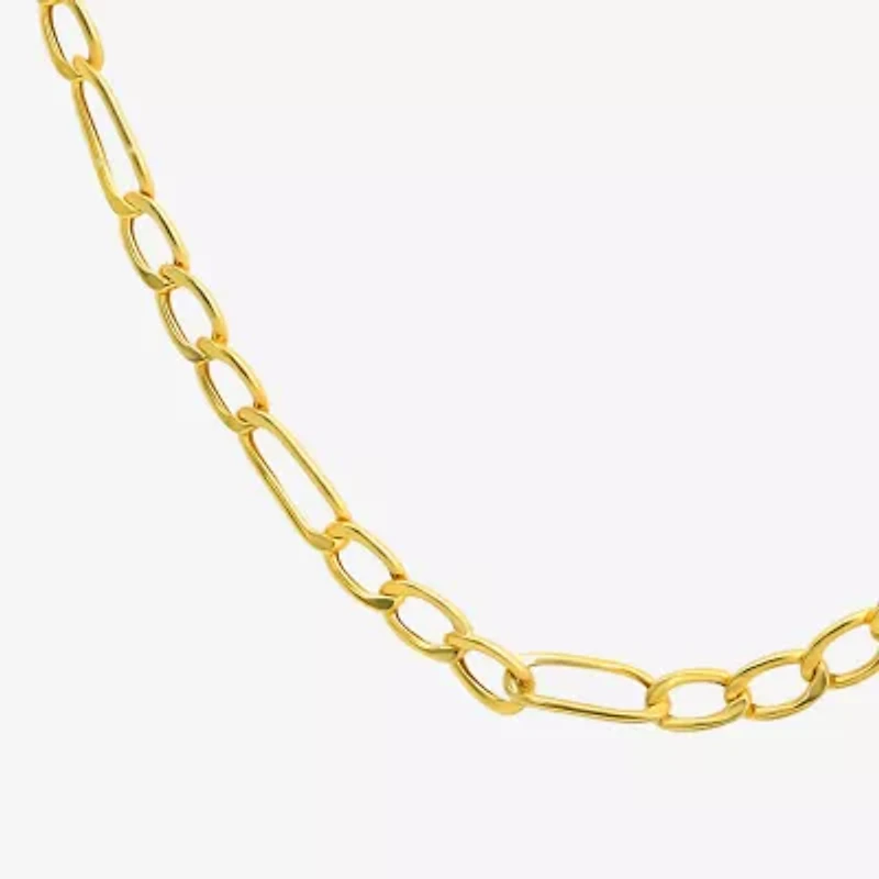 Girls 14K Gold 15 Inch Figaro Chain Necklace