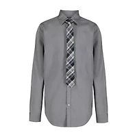 Van Heusen Little & Big Kid Boys Long Sleeve Point Collar Shirt + Tie Set