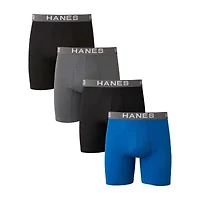 Hanes Ultimate Comfort Flex Fit Ultra Soft Mens 4 Pack Boxer Briefs Ufbbb4