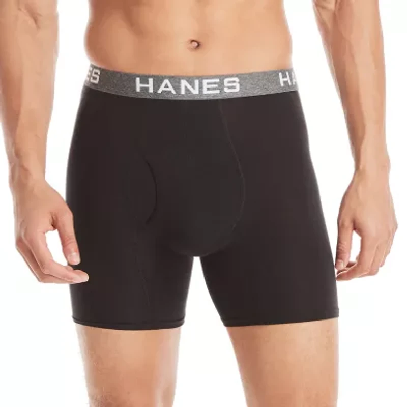 Hanes Ultimate Comfort Flex Fit Ultra Soft Mens 4 Pack Boxer Briefs Ufbbb4