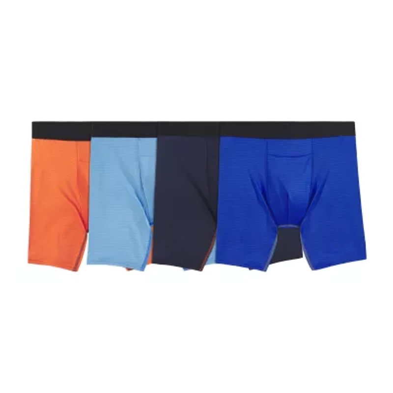 Fruit of the Loom 360 Stretch Cooling Channels Mens 4 Pack Boxer Briefs
