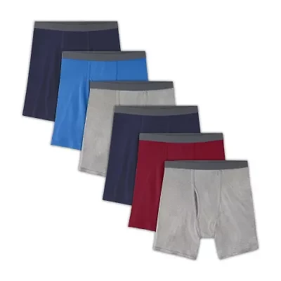 Fruit of the Loom Cool Zone Fly Bonus Pack Mens 6 Pack Boxer Briefs Jcb6blc
