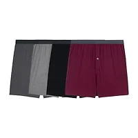Fruit of the Loom Premium Cotton Knit Mens 4 Pack Boxers Jc4p722