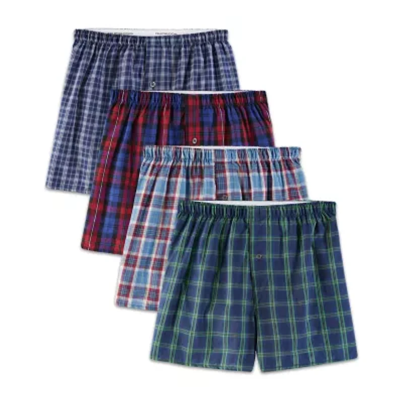 Fruit of the Loom Premium Cotton Mens 4 Pack Boxers Jc4p591