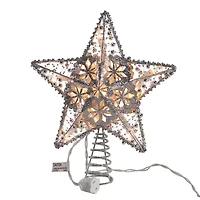 Kurt Adler 11" Silver Star Christmas Tree Topper