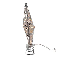 Kurt Adler 11" Silver Star Christmas Tree Topper