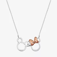 Disney Classics Womens Pure Silver Over Brass 16 Inch Pendant Necklace