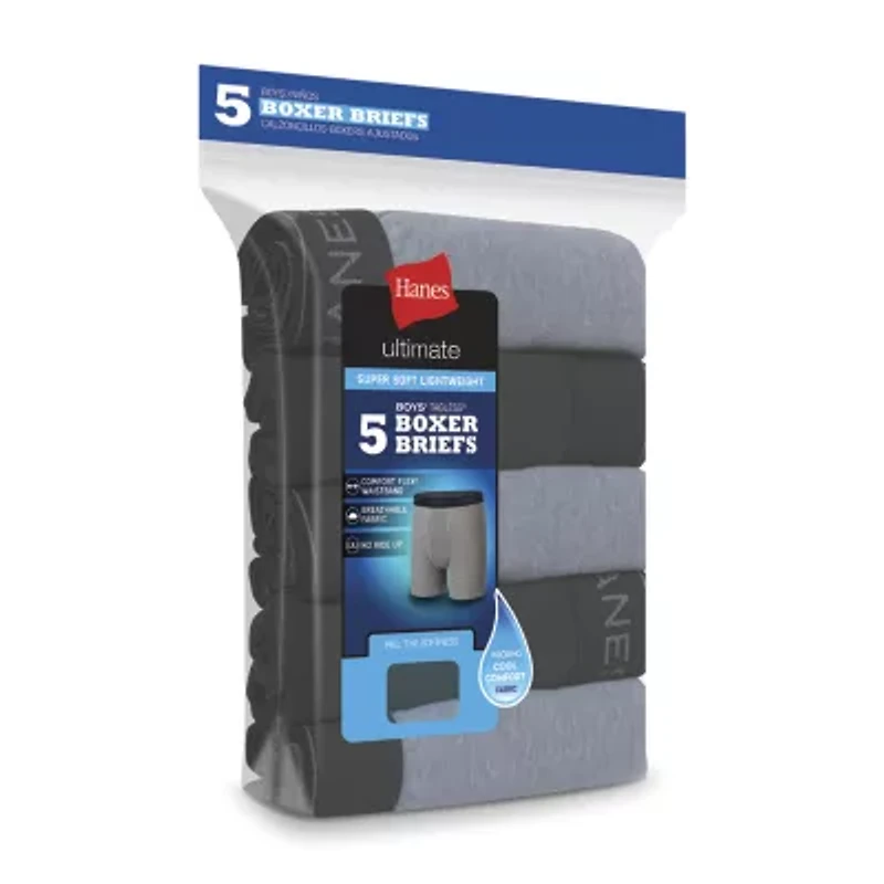 Hanes Ultimate Little & Big Boys 5 Pack Boxer Briefs