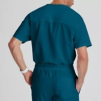 Grey's Anatomy™ by Barco Classic Grt091 Evan 2-Pocket Mens Big and Tall V Neck Short Sleeve Moisture Wicking Scrub Top