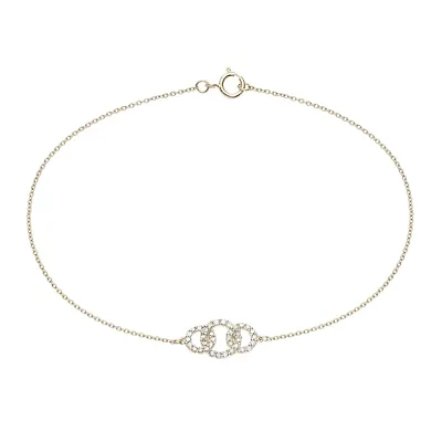 1/5 CT.T.W. Natural Diamond 14K Yellow Gold Bracelet
