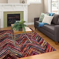 Concord Global Diamond Collection Chevron Chevron Indoor Rectangular Area Rug