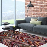 Concord Global Diamond Collection Chevron Chevron Indoor Rectangular Area Rug