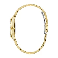 Bulova Crystal Womens Crystal Accent Gold Tone Stainless Steel Bracelet Watch 98l283
