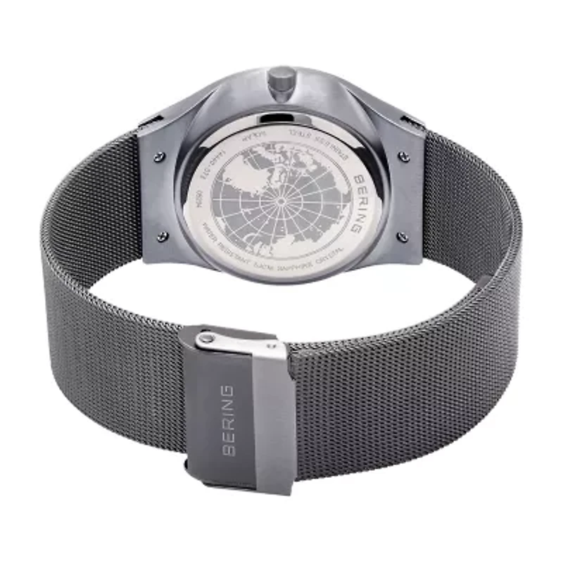 Bering Mens Gray Stainless Steel 2-pc. Watch Boxed Set 14440-073-Ag