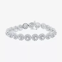 10 Ct.T.W. (H-I / I1) Womens Lab Grown White Diamond 10K White Gold 7.5 Inch Tennis Bracelet