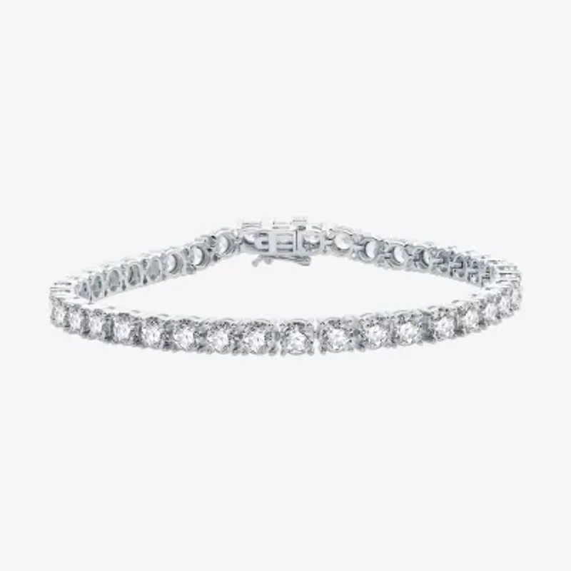8 Ct.T.W. Womens Natural Diamond 10K White Gold 7.5 Inch Tennis Bracelet
