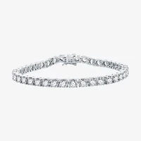 8 Ct.T.W. Womens Natural Diamond 10K White Gold 7.5 Inch Tennis Bracelet